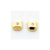 14k Yellow Gold Polished Faceted CZ Post Earrings