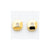 14k Yellow Gold Polished Faceted CZ Post Earrings