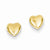 14k Yellow Gold Heart Ear, Jewelry Earrings