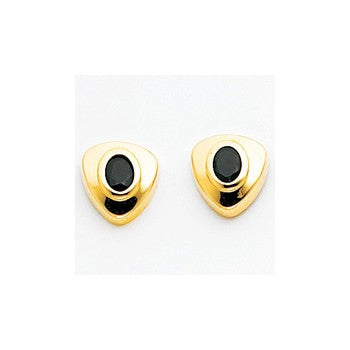 14k Yellow Gold Sapphire Earrings