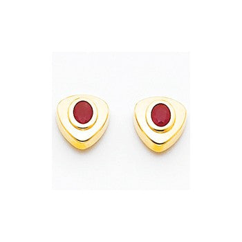 14k Ruby Earrings