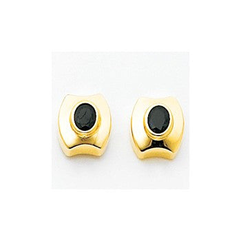 14k Yellow Gold Sapphire Earrings