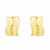 14k Yellow Gold Polished Wave Post Earrings