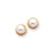 14k Yellow Gold Simulated Pearl Earrings