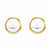 14k Yellow Gold Simulated Pearl Ear, Jewelry Earrings