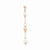 14k White & Pink Pearl Post Dangle Earrings