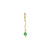 14k Yellow Gold Peridot Colored Crystal Bead Leverback Earrings