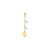 14k Yellow Gold Pearl & Leaf Dangle Earrings