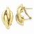 14k Yellow Gold Swirl Omega Back Post Earrings