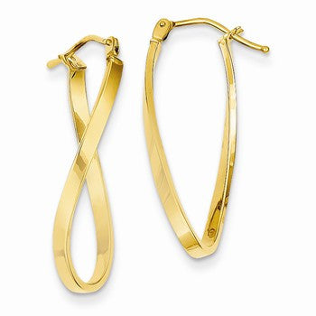 14k Yellow Gold Small Twisted Earrings