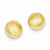 14k Yellow Gold Hollow Satin 10.50mm Half Ball Post Earrings