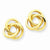 14k Yellow Gold Polished Love Knot Post Earrings