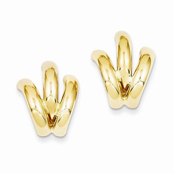14k Yellow Gold Polished Fancy Post Earrings