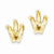 14k Yellow Gold Polished Fancy Post Earrings