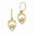 14k Two-tone Claddagh Leverback Earrings