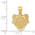 14k Gold Polished Girl Head Pendant