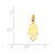 14k Gold Large Solid Hamsa Pendant