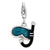 Sterling Silver 3-D Enameled Snorkel Charm