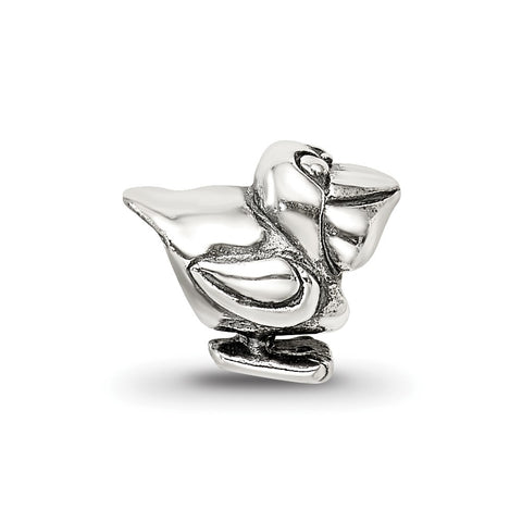 Kids Pelican Charm Bead in Sterling Silver