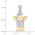Small Boy with Hat on Left Engravable Charm in 14k Gold Two-tone