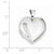 14k White Gold 21mm Heart Plain Domed Family Locket