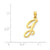 14k Gold J Script Initial Pendant